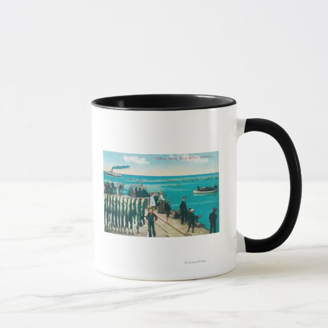 Mug Une scène de pêche avec une énorme prise (Droite)