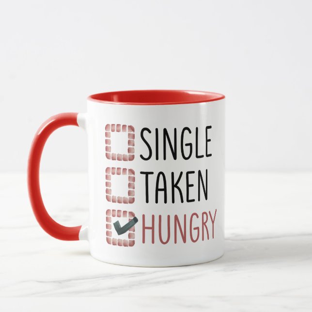 Mug Une seule prise faim drôle Saint-Valentin (Gauche)