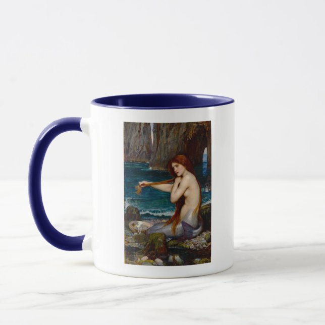 Mug Une sirène, v. 1900 par John Waterhouse (Gauche)