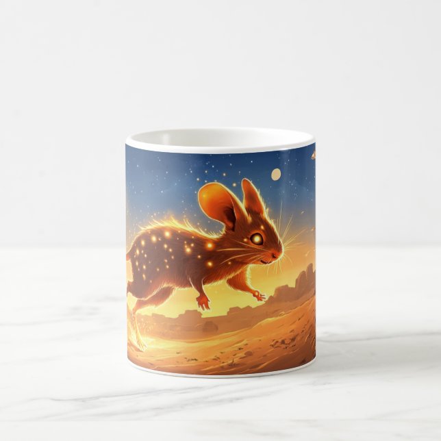Mug une souris dans un décor désertique nocturne (Centre)
