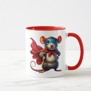 Mug Une souris super-héros intrépide.