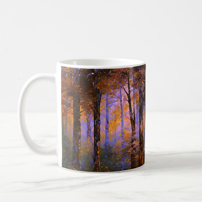 Mug Une symphonie de feuilles - Paysage boisé (Gauche)