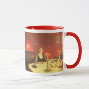 Mug Une table à dîner la nuit par John Singer Sargent