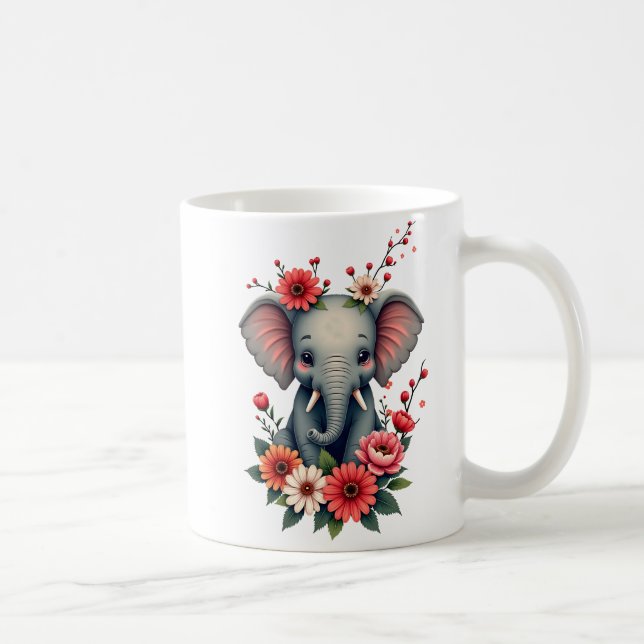 Mug Une touche d'été : Le bébé éléphant (Droite)
