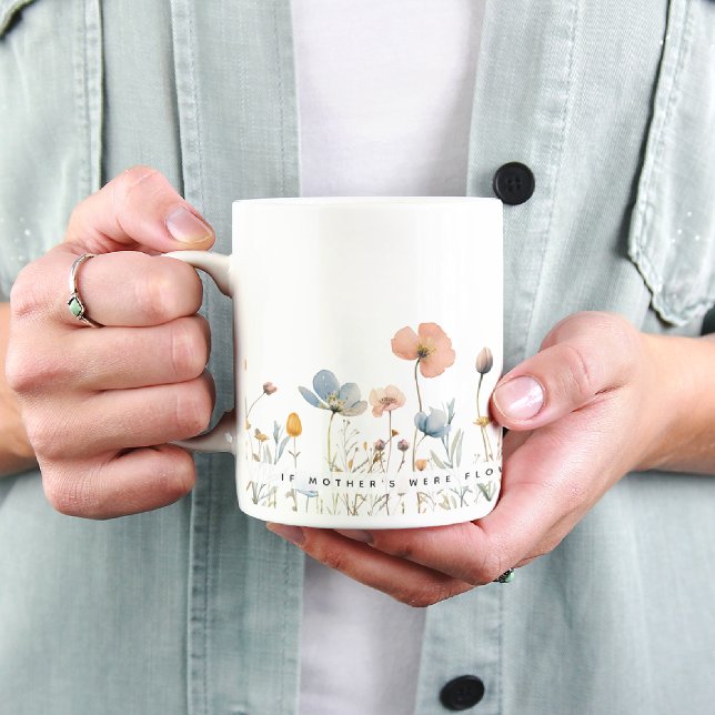 Mug Une touche florale aux petits déjeuners café : Cad (Créateur téléchargé)