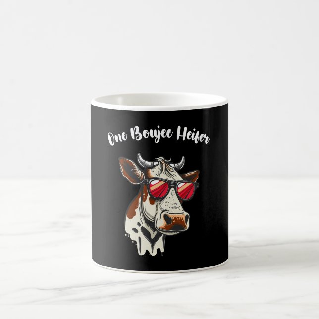 Mug Une vache drôle boujee vintage rétro (Centre)