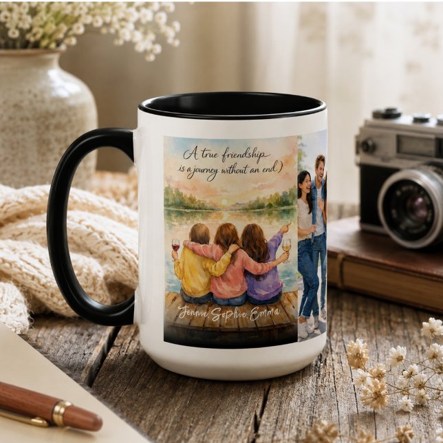 Mug Une véritable amitié | Fête de l'amitié | Inspiran (A True Friendship | Friendship Day | Inspirational Mug)