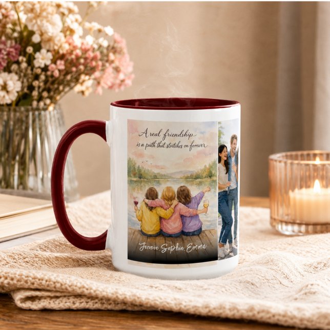 Mug Une véritable amitié | Fête de l'amitié | Inspiran (A True Friendship | Friendship Day | Inspirational Mug)