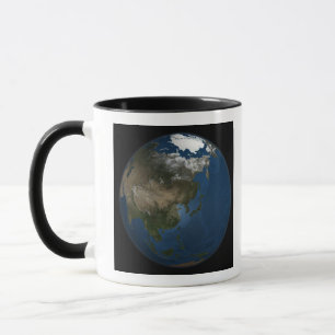Mug Une vue globale au-dessus de l'Asie avec la glace