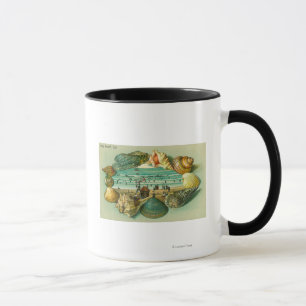 Mug Une vue Pittoresque bordée de coquillages marins