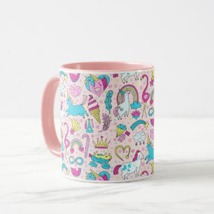 Mug Unicorn Doodle Motif