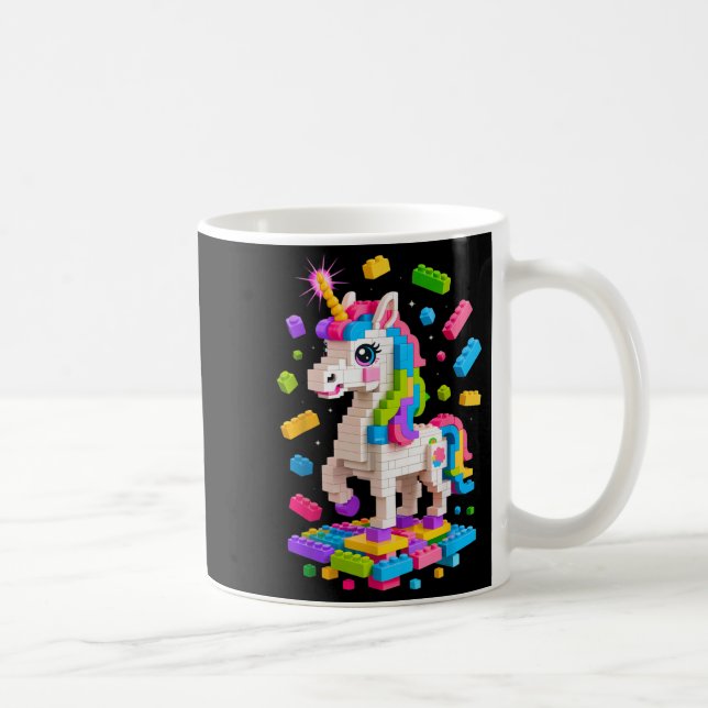 Mug Unicorn Lover Master Builder Bloc de briques (Droite)