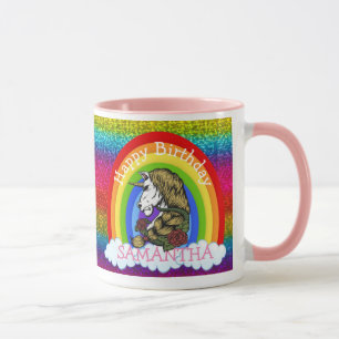 Mug Unicorn mignon joyeux anniversaire Rainbow Parties