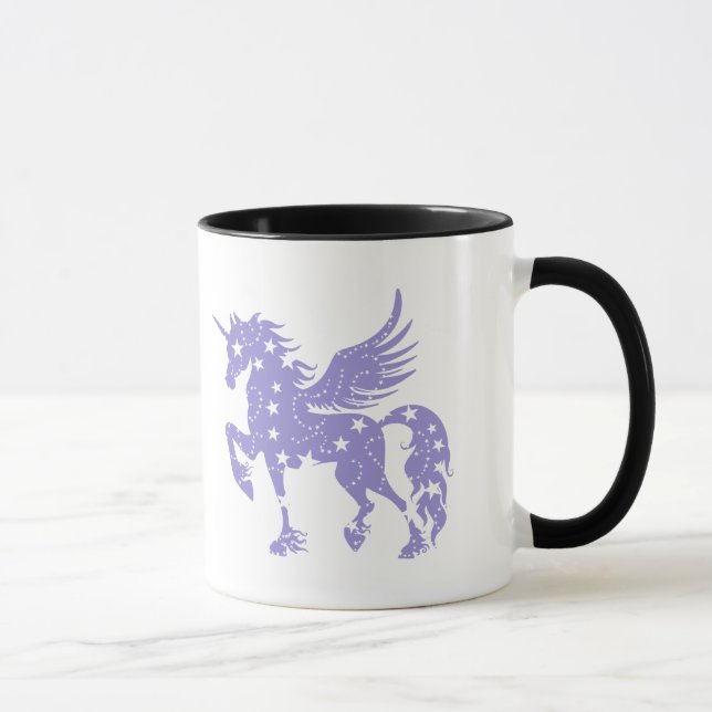 Mug Unicorn pegasus - Choisissez la couleur arrière -  (Droite)