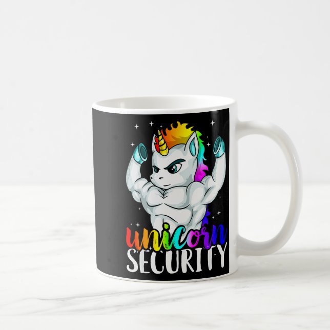Mug Unicorn Security Squad Muscle Tee Funny Dad Brothe (Droite)