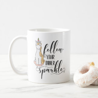 Mug Unicorn Suivez votre partie interne Sparkle (Coule
