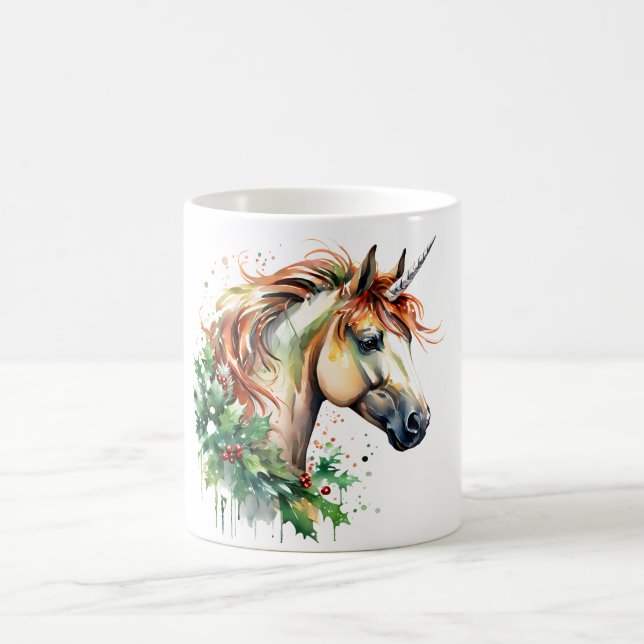 Mug Unicorne à Noël (Centre)