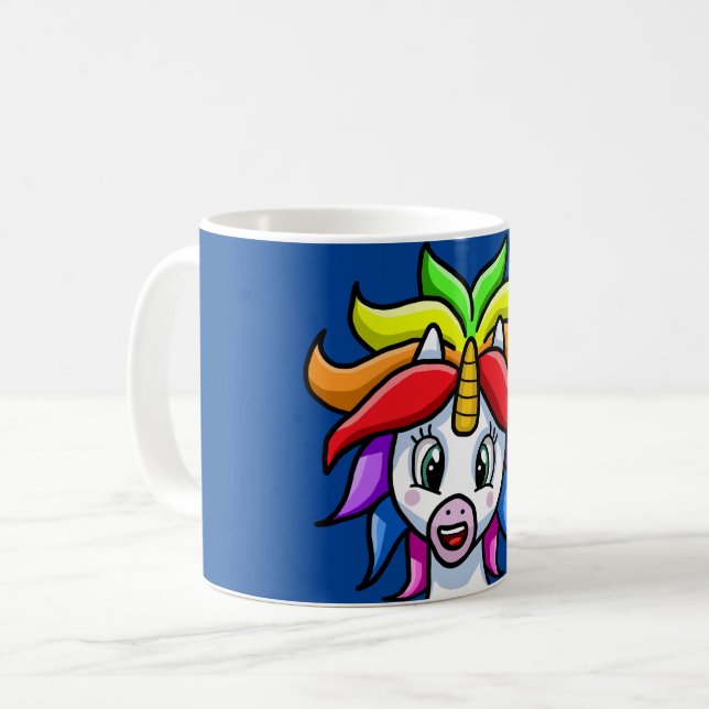 Mug Unicorne arc-en-ciel (Devant gauche)