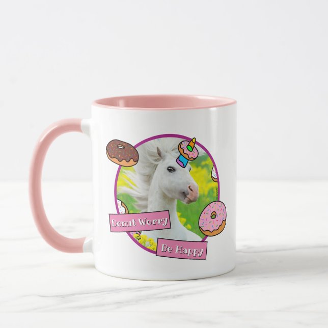 Mug Unicorne avec des beignets (Gauche)
