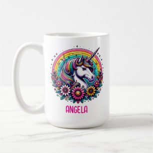 Mug Unicorne colorée magique et arc-en-ciel personnali