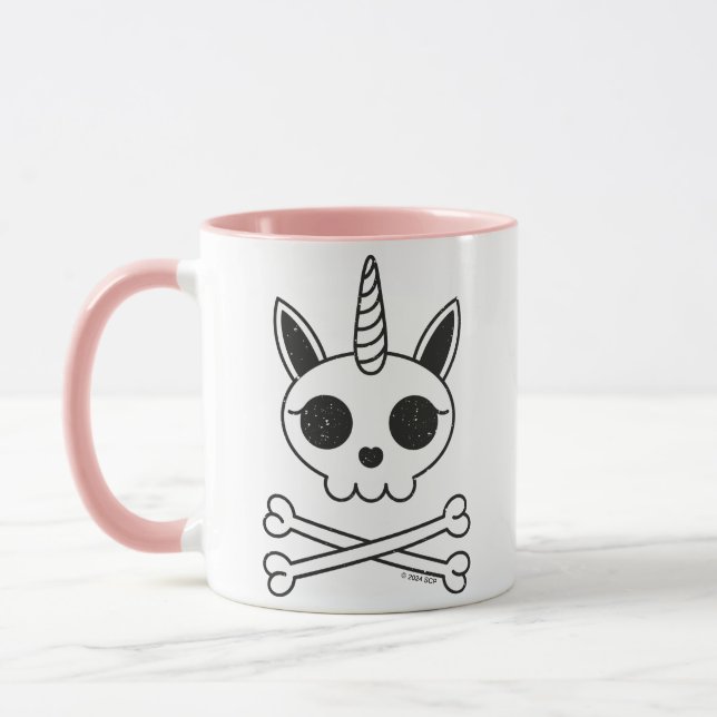 Mug Unicorne crâne et os croisés (Gauche)