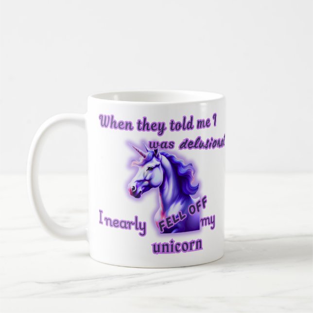 Mug Unicorne Delusional (Gauche)
