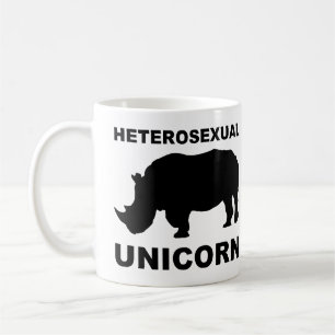 Mug Unicorne Hétérosexuelle Rhinoceros Drôle Musique