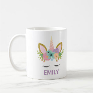 Mug Unicorne magique parties scintillant de nom person