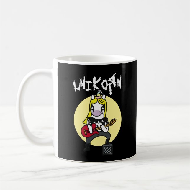 Mug Unicorne métallique lourd drôle (Gauche)