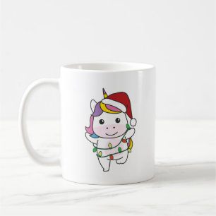 Mug Unicorne Noël Animaux d'hiver de vacances Unicorne