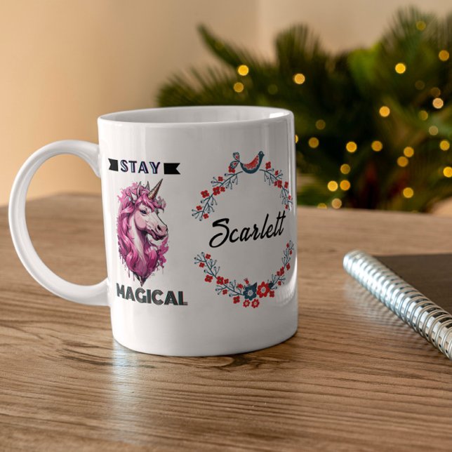 Mug Unicorne Personnalisée Enfants Nom Cadeau Restez m (Créateur téléchargé)