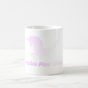 Mug Unicorne rose invisible dans le ciel
