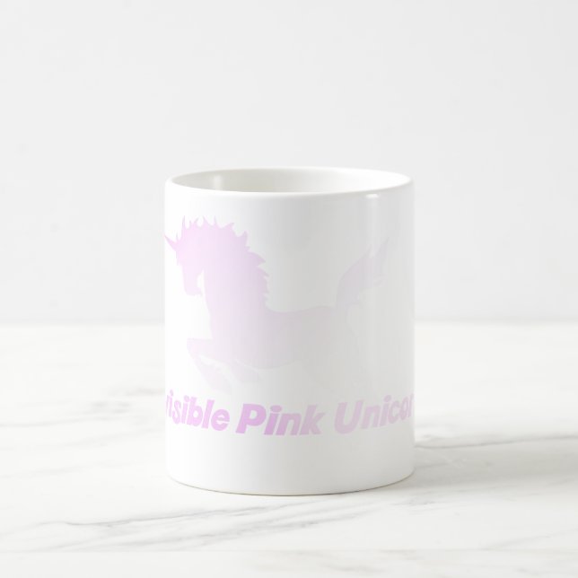 Mug Unicorne rose invisible dans le ciel (Centre)