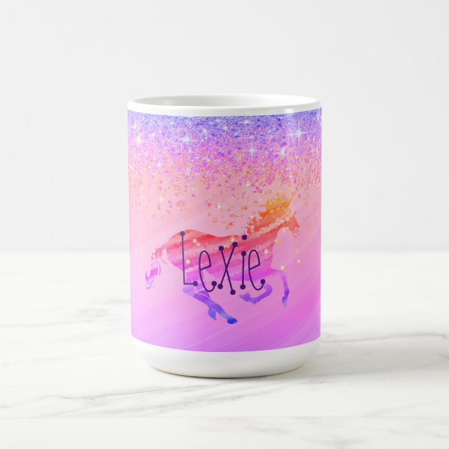 Mug Unicorne rose Lavender Glittery (Centre)