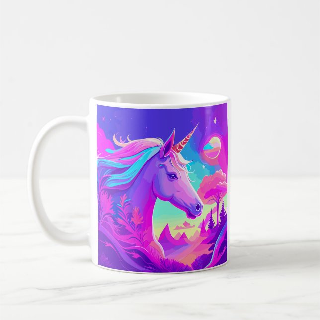 Mug Unicorne rose magique (Gauche)