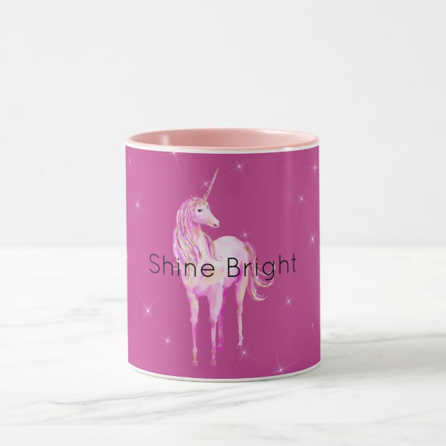 Mug Unicorne rose or (Centre)