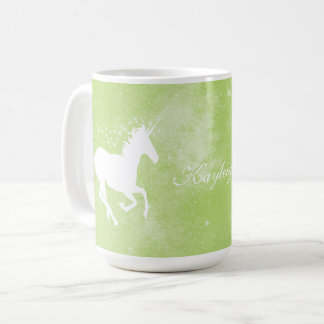 Mug Unicorne verte Boug de café personnalisé