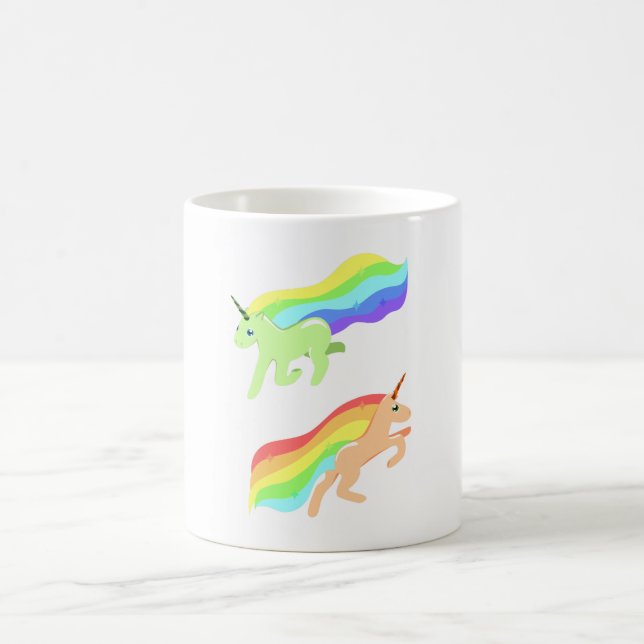 Mug Unicornes arc-en-ciel (Centre)