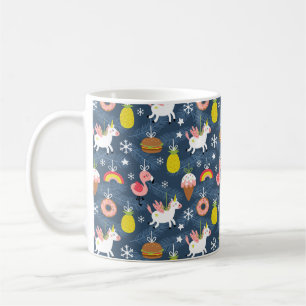 Mug Unicornes de Noël amusants et Flamants roses Motif