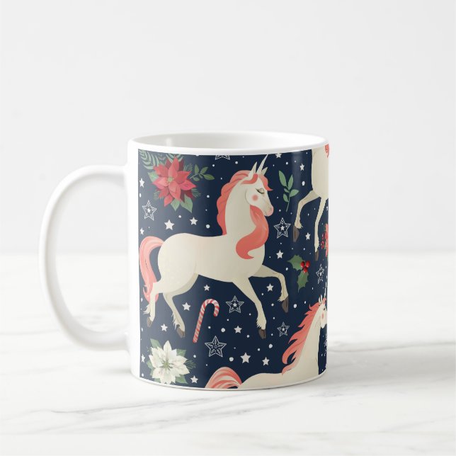Mug Unicornes Noël : Moyen Age Imprimer (Gauche)