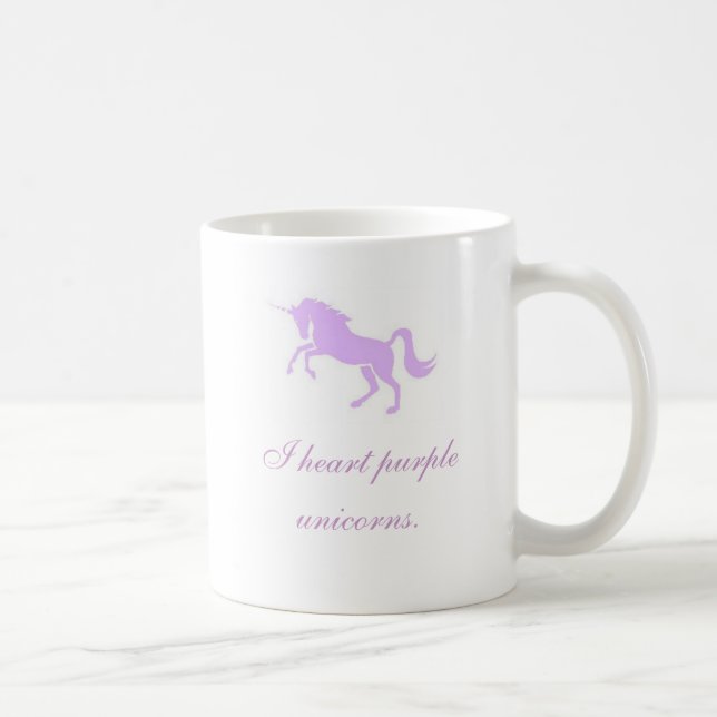 Mug Unicorns. de pourpre du coeur I (Droite)