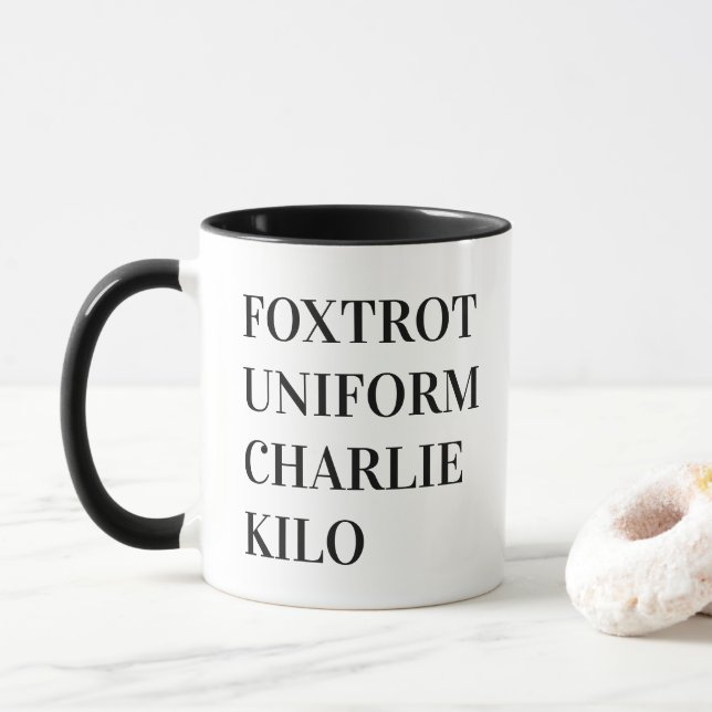 MUG UNIFORME FOXTROT CHARLIE KILO (Avec donut)