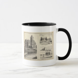 Mug Union High School, residence & Jackson County Bank