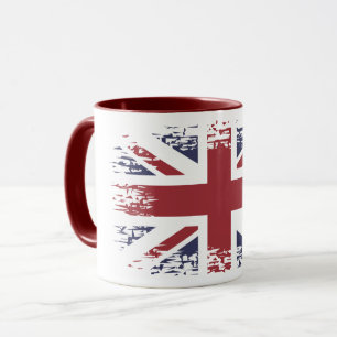Mug Union Jack (drapeau britannique), style grunge