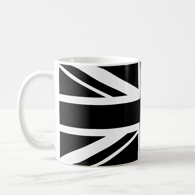 Mug Union Jack ~ Noir et Blanc (Gauche)
