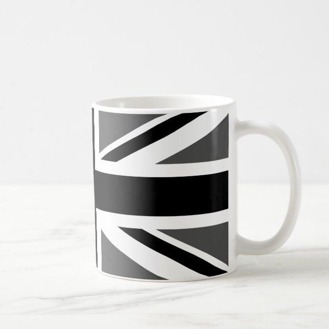 Mug Union Jack noir et gris (Droite)