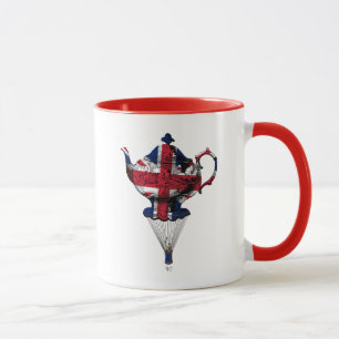 Mug Union Jack pilotant la théière
