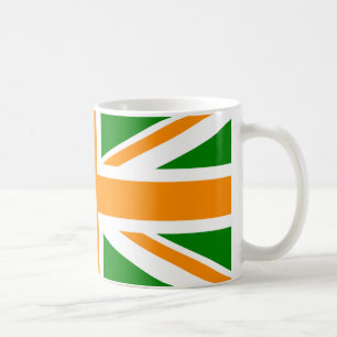 Mug Union Jack verte et orange