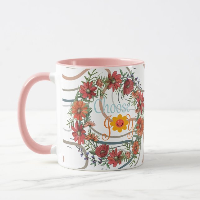 Mug unique | Choisissez la joie moderne chic tasse (Gauche)