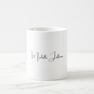 Mug Unique Stylish Moderne Calligraphie Plain